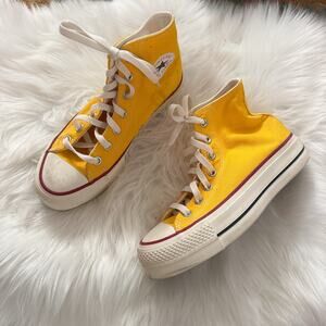 Yellow Platform Converse, Women's Size 6